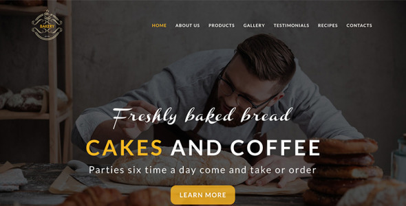 PSD шаблон на тему хлебобулочные изделия