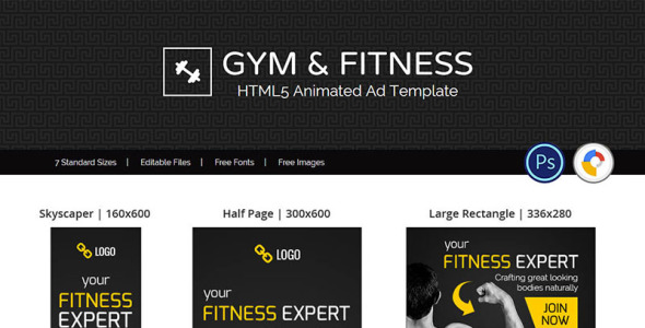 Animated Banner на тему графика