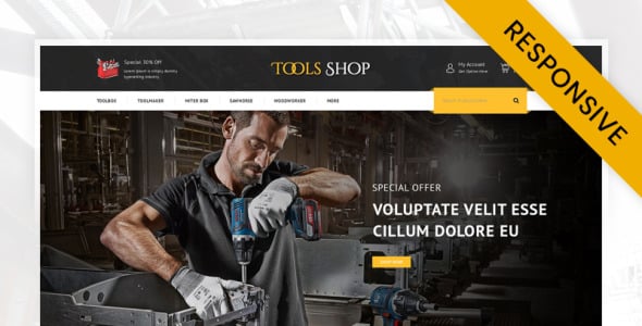 магазин инструментов шаблон opencart