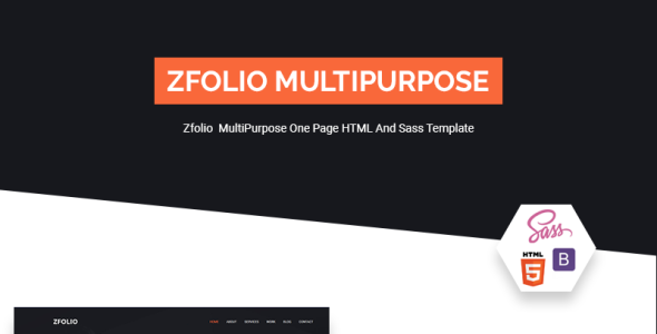 MultiPurpose And Sass Landing Page Template