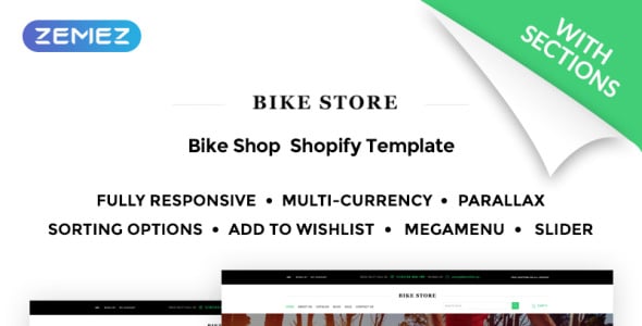 bike store отзывчивая тема shopify