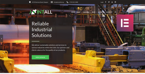 строительная компания wordpress elementor theme