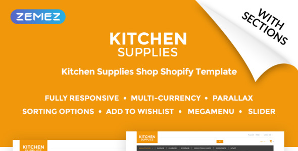 кухонные принадлежности shopify тема