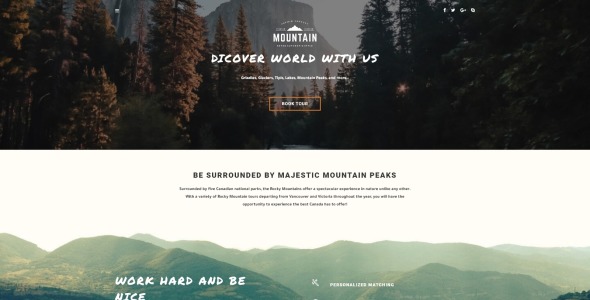 горные туры шаблон joomla