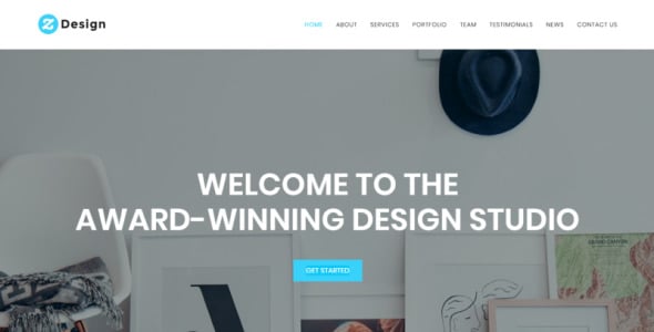 дизайн студия html шаблон целевой страницы