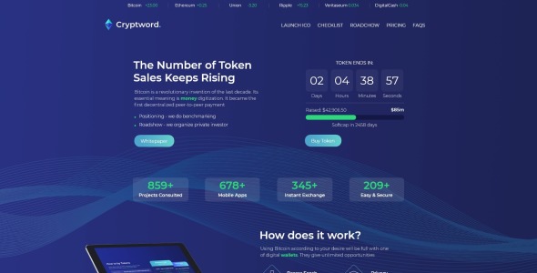 криптовалюта wordpress elementor тема