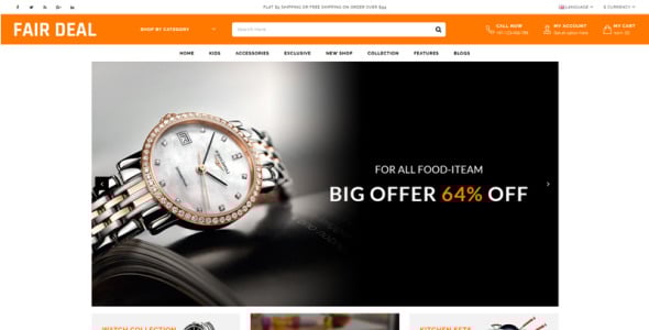 шаблон fairdeal opencart