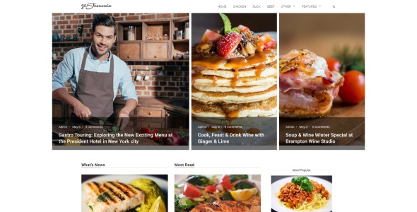 ресторан wordpress elementor theme
