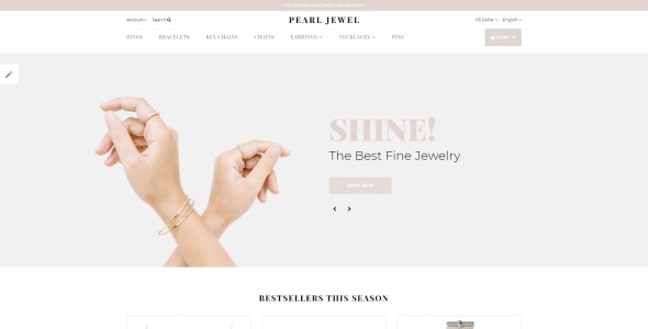 изысканный ювелирный интернет-магазин opencart шаблон