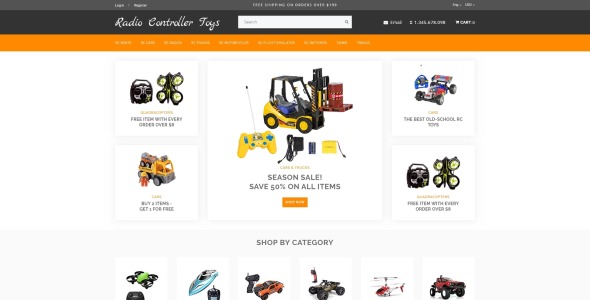 простые электронные игрушки интернет-магазин шаблон opencart