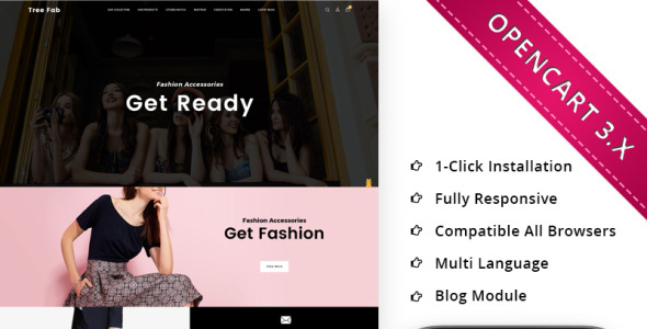 модный магазин отзывчивый шаблон opencart