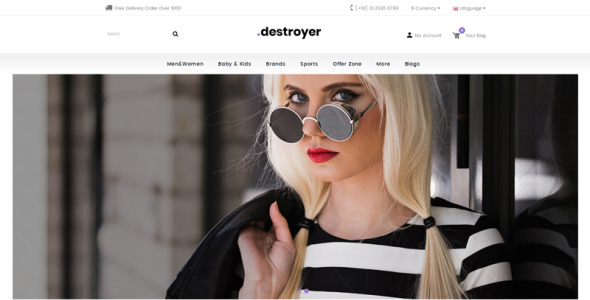 шаблон модного магазина opencart