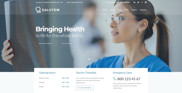 медицинский и медицинский чистый шаблон joomla