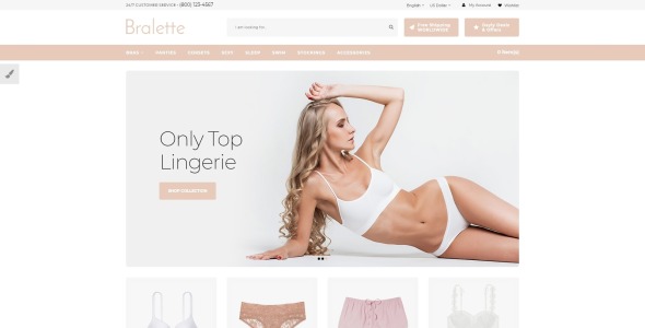bralette lingerie opencart шаблон