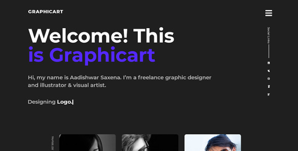 Адаптивный PSD шаблон на тему персональная страница