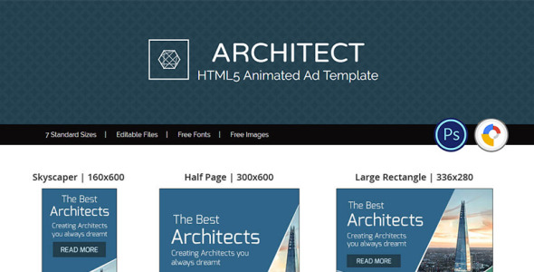 Animated Banner на тему графика