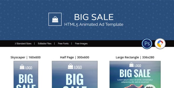 Animated Banner на тему графика