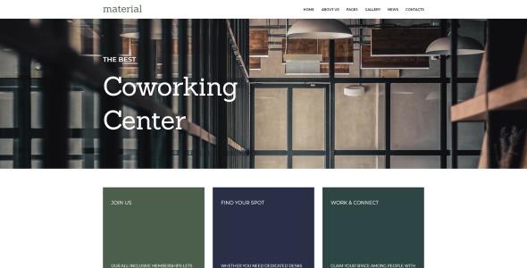коворкинг пространство joomla шаблон