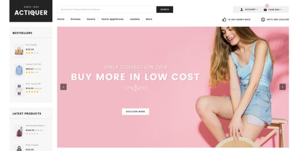 тема actiquer prestashop