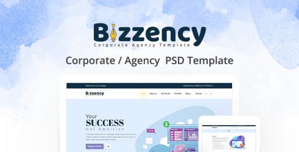 PSD шаблон на тему бизнес услуги