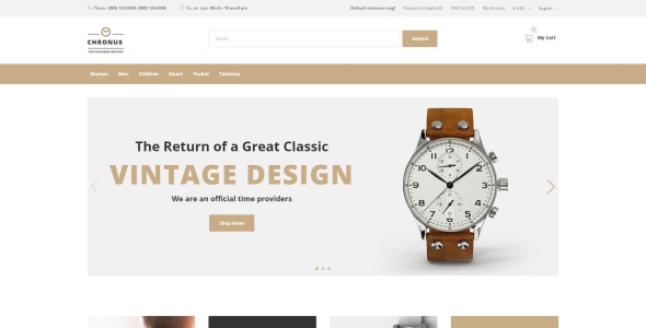 шаблон магазина часов opencart