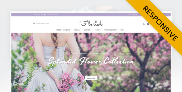 шаблон opencart магазина свадебных цветов