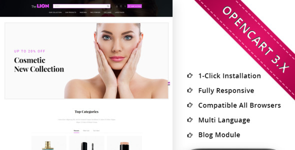 магазин красоты отзывчивый шаблон opencart