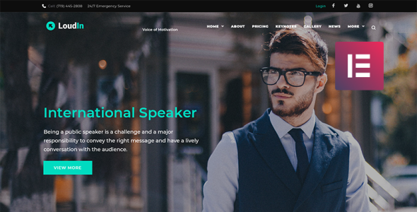 публичные выступления wordpress elementor theme