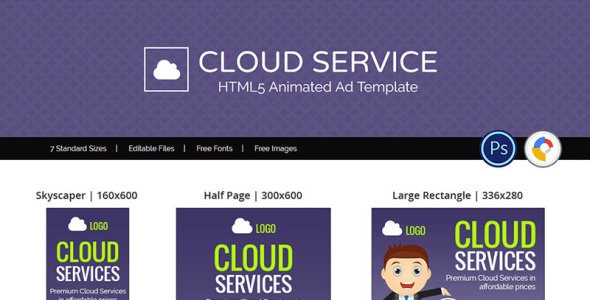 Animated Banner на тему графика