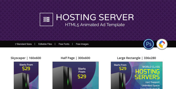 Animated Banner на тему графика