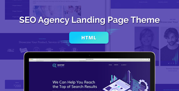 seo агентство html шаблон целевой страницы