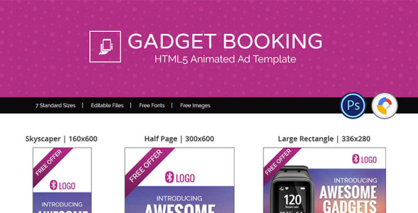 Animated Banner на тему графика