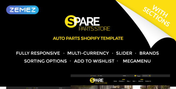 магазин запчастей shopify тема
