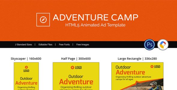 Animated Banner на тему графика