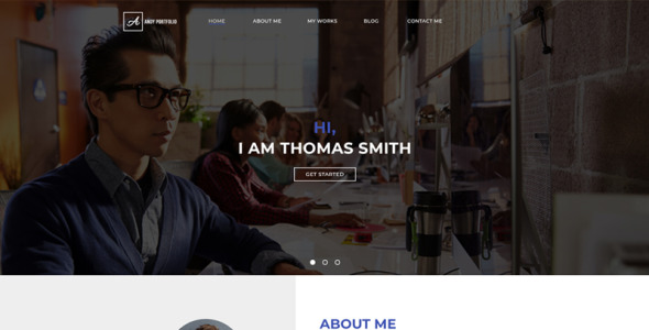 Адаптивный PSD шаблон на тему персональная страница