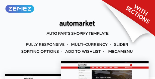 строгие автозапчасти интернет-магазин shopify тема