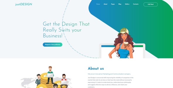 студия веб дизайна joomla шаблон