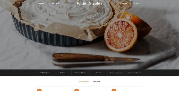 элегантные кухонные аксессуары интернет-магазин opencart шаблон