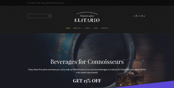 интернет-магазины напитков motocms ecommerce шаблон