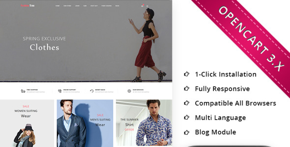 fashion true store отзывчивый шаблон opencart