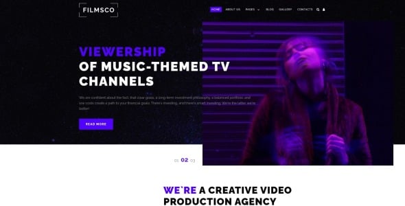 захватывающий дух шаблон студии видеозаписи joomla