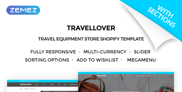 магазин туристического снаряжения shopify тема