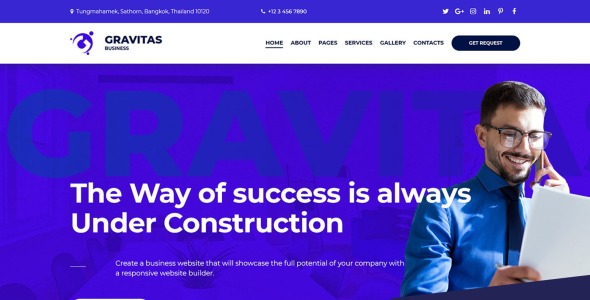 шаблон gravitas multipurpose business moto cms 3