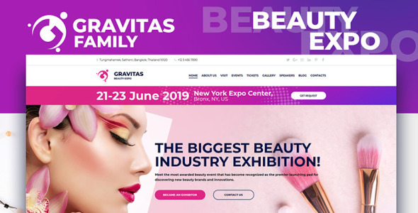 шаблон beauty expo moto cms 3