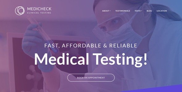 шаблон medical laboratory moto cms 3