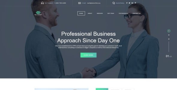 бизнес-консалтинг шаблон целевой страницы html5