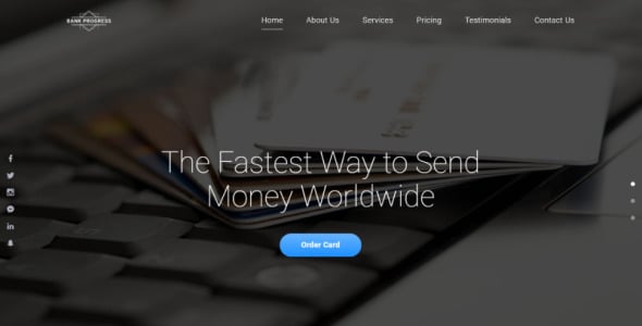 solid bank html шаблон целевой страницы