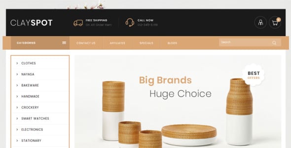 home decor store шаблон opencart