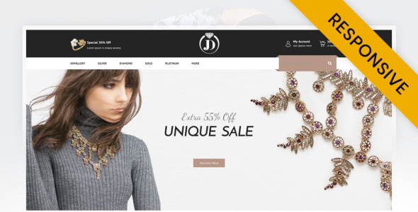 шаблон opencart ювелирного магазина бриллиантов