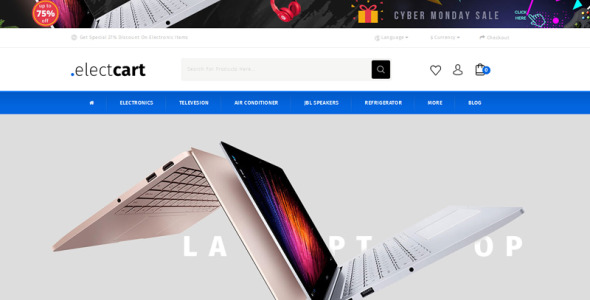 шаблон opencart для магазина электроники